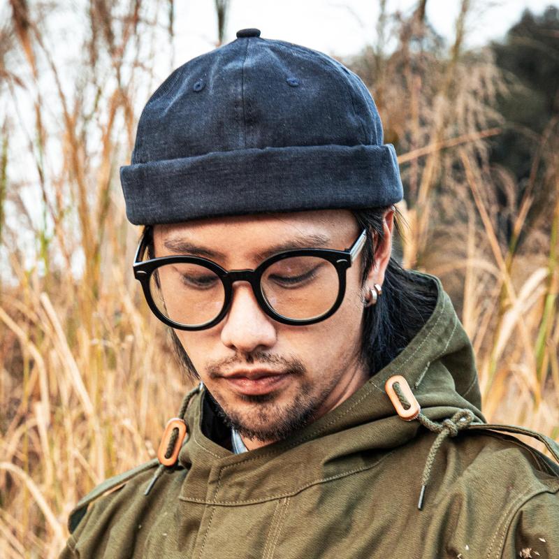 

Berets HAT-0005 Classic Super Quality Vintage Stylish Adjustable Cotton Miki Breton Cap, Navy
