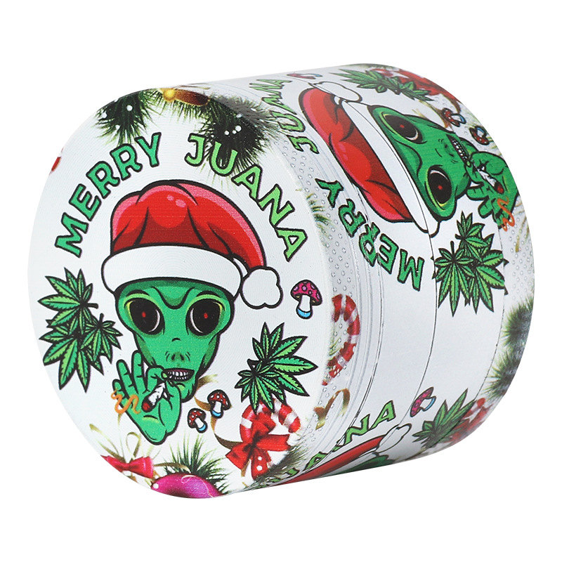 

Christmas Design Zinc Alloy Grinder 50mm Tobacco Grinders 4 Layers Herbs Crusher Smoke Accessroy Dry Herb Colorful Grinders Factory price
