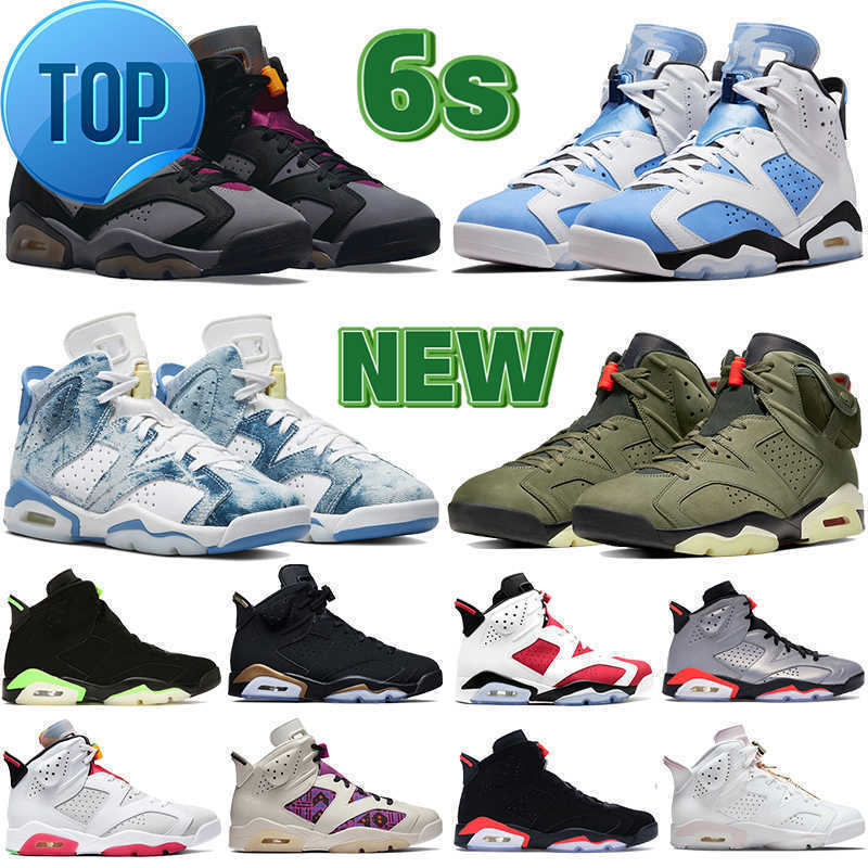 

TOP Newest Washed Denim 6 6s mens basketball shoes Sneaker University Blue Bordeaux electric green cactus DMP Infrared White Barely Rose hare, 14 40-47 maroon