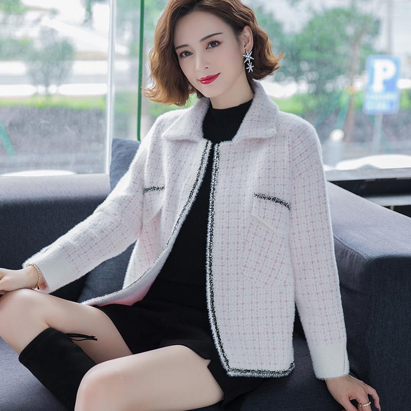 

Women's Knits Fashion 2022 Women Autumn Winter Coat Sweater Cardigan Warm Knitted Sweaters Lady Coats, Green