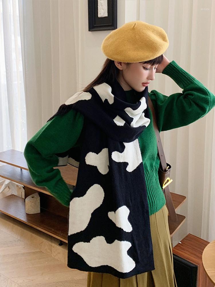 

Scarves Knitted Women Scarf Winter Ladies Vintage Print Scarve Pashmina Mujer Foulard Bufandas Wrap Shawl Unisex Men