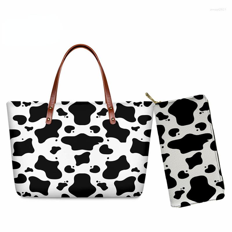 

Evening Bags Shoulder Bag Cute Milk Cow Pattern Hand Women Neoprene Messenger And Wallet Set Ladies Beach Totes Sac A Main, Hdm090861al-z21