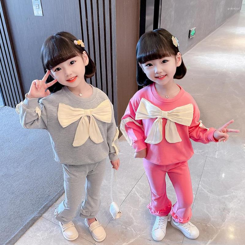 

Clothing Sets Girls Big Bow Outfits Sweatshirt Pants Clothes Girl Toddler Baby, Y4j9791-1