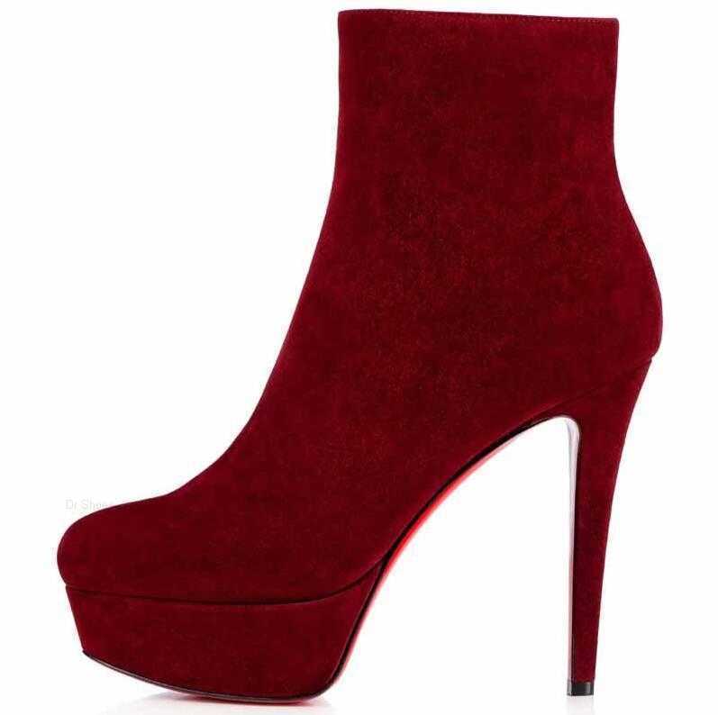 

Red-Bottoms Shoe Christians Elegant Winter Women Bianca Booty Platform Ankle Boots Ladies Boot High Heels Reds Sole Combat Booties Larg QIk