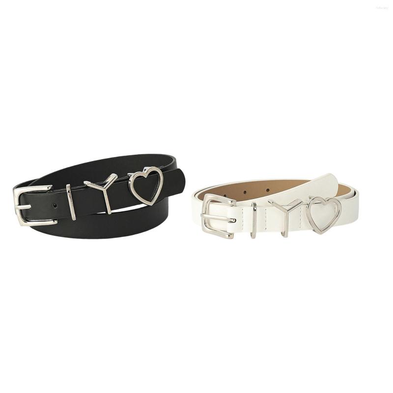 

Belts Women PU Leather Waist Belt Adjustable Costume Accessories Pin Buckle Band Skinny Strap For Trousers Casual Corset, White