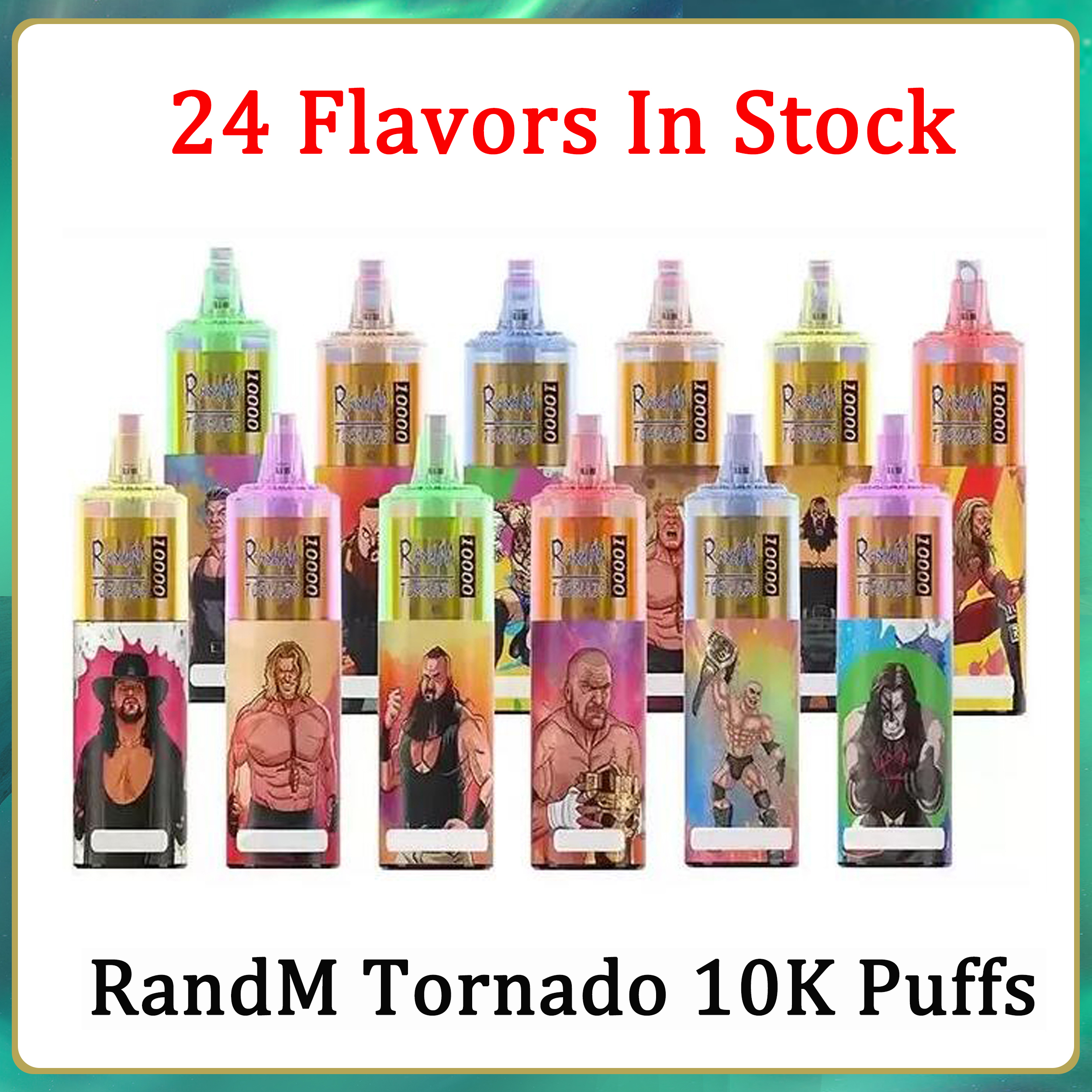 

Authentic RandM Tornado 10000 Puffs Disposable E Cigarette Vape Pen With 1000 Mah Rechargeable Battery Airflow Control Mesh Coil 10K 20ml Prefilled Pod 24 Flavors