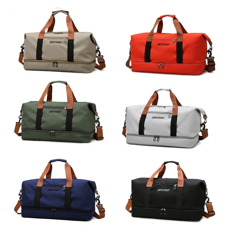 

Duffel Bags Men and Women's Travel Bag with Shoe Compartment Sport Tote Gym Handbag Large Capacity Weekender Overnight Bag Drop 221114, Black