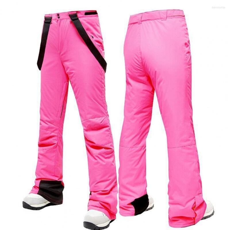 

Skiing Pants Smooth Surface Practical Girl Snow Ski Warm Keeping Polyester Protective For, Black