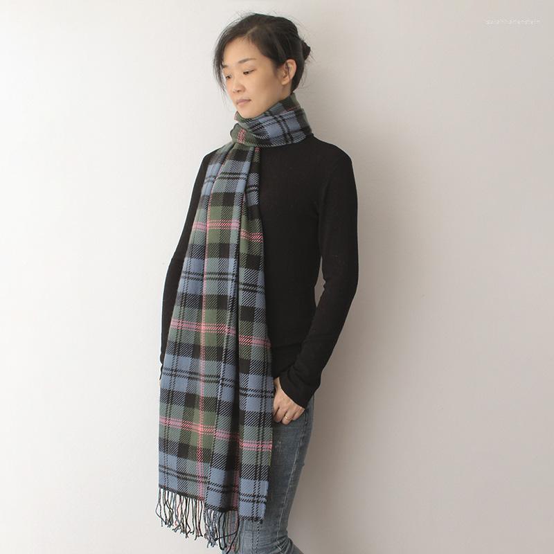 

Scarves Check Plaid Faux Cashmere Scarf With Tassel Women Winter Thick Warm Acrylic Pashmina Shawl Wraps Bufanda