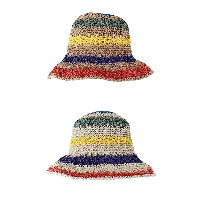 

Wide Brim Hats Boho Style Women Girls Straw Beach Sun Hat Foldable Sunhat For Large Head Summer Camping Holiday Party, Khaki