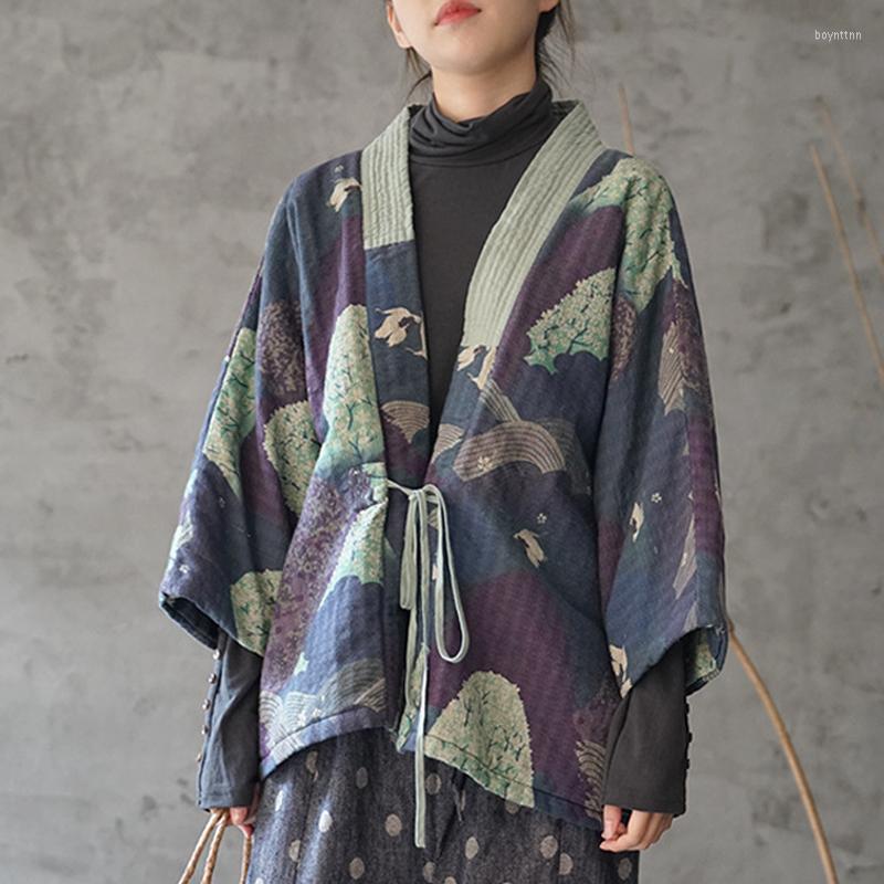 

Women's Down Japan Style Winter Coat Casual Loose Large Size Quilted Jacket Fashion Top Wear, Blue