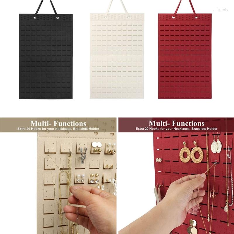

Jewelry Pouches Hanging Earring Organizer Wall Holder Holds Up To 330 Pairs Women Girls Felt Mount Display Storage Case