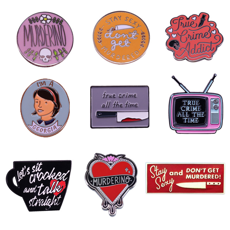

My Favourite Murder Series Brooch SSDGM True Crime Fan Pin Murderino Gift, Color #1