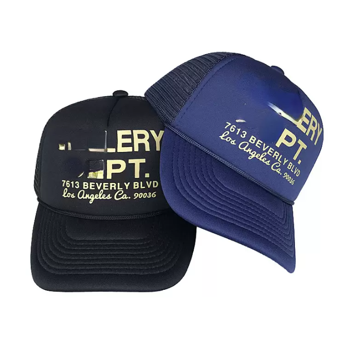 

Hip Hop Trucker Hat Casual Ball Caps with Letters Curved Brim Baseball Cap for Men and Women, Black 2