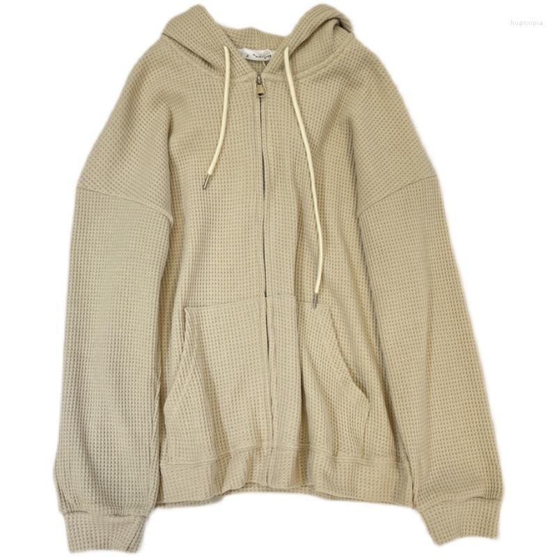 

Women's Hoodies Hooded Sweater Autumn Loose And Thin Niche Design Coat Women's Zipper Cardigan, Black