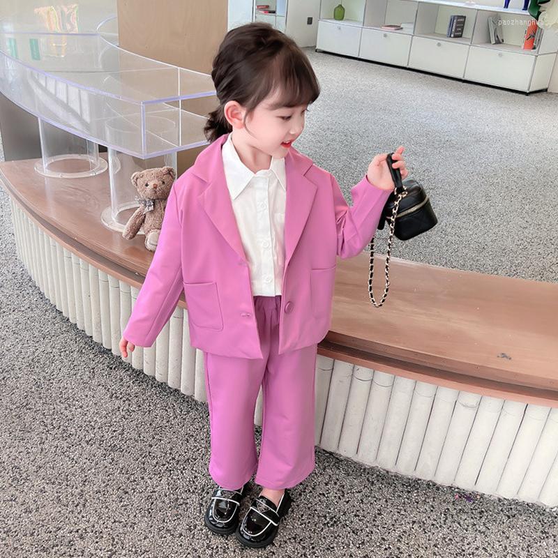 

Clothing Sets Spring Autumn Girls 2 Pcs Set Toddler Coat Pants Kids Suit Baby Outfit Children Clothes Pink 2-7Y, Pink pants set