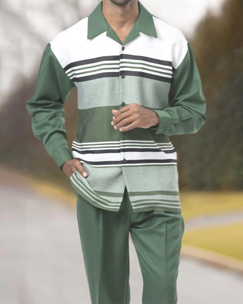 

Men's Tracksuits Men's Suit ShirtSuit Pants 2 Pieces Retro Harajuku Print Casual Large Men's Gentleman Design Dress Gift Shirt S4XL 221114, Tz-14