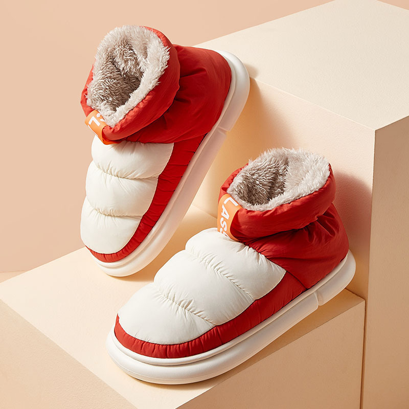 

Boots Winter Women's Cottons Shoes Female Ankle Classic Fashion Stitching High-top Couples Soft Warm Down Snow 221114, Pink