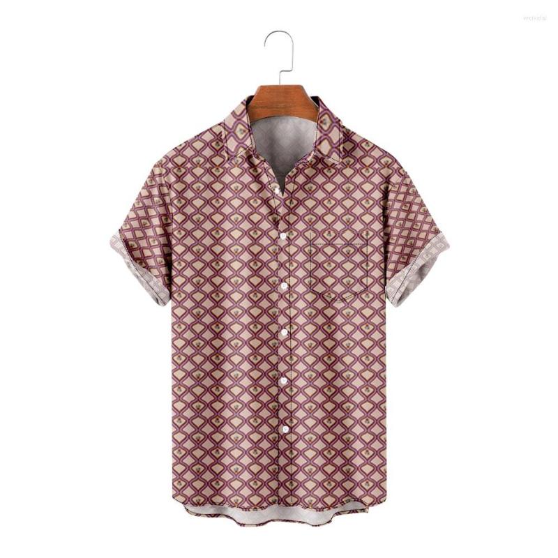 

Men's Casual Shirts Stylish Print Hawaiian Chemises Aloha Summer Short Sleeve Beach Mens Holiday Party Vacation Camisas Hhawaiana Para, Mens shirts