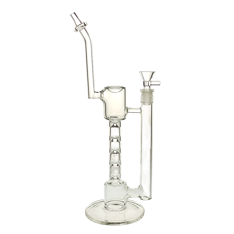 

Glass bong Hookah Rig/Bubbler for smoking bong 13inch Height with 14mm female and bowl 350g weight BU073