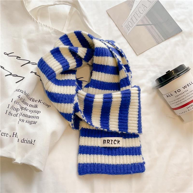 

Scarves 2022 Winter Elasticity Woolen Knitted Striped Women Skinny Scarf Fashion Warm Yarn Bufanda Neck Foulard Echarpe