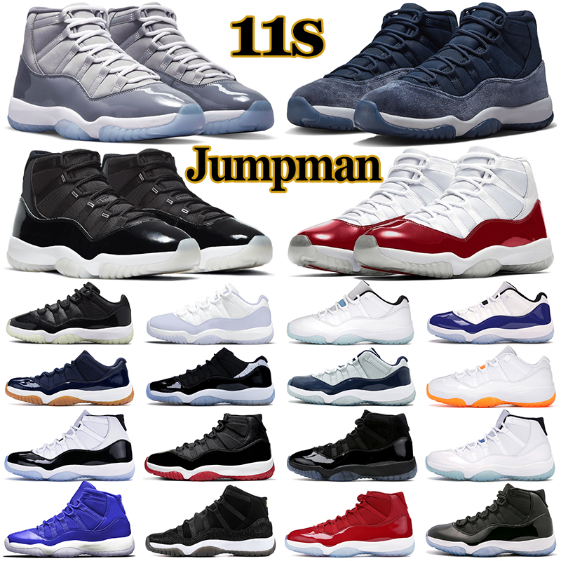 

jumpman 11 retro basketball shoes cool grey cherry 11s sneakers Bred Concord Cap and Gown womens mens trainers high low outdoor sports tennins, Pure violet
