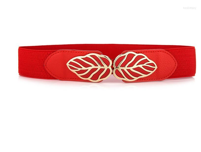 

Belts RED Cinturones Para Mujer Skirts Sweaters Suits Jackets Dress WOMEN BELT Fashion Elastic Leaves Decorations, White