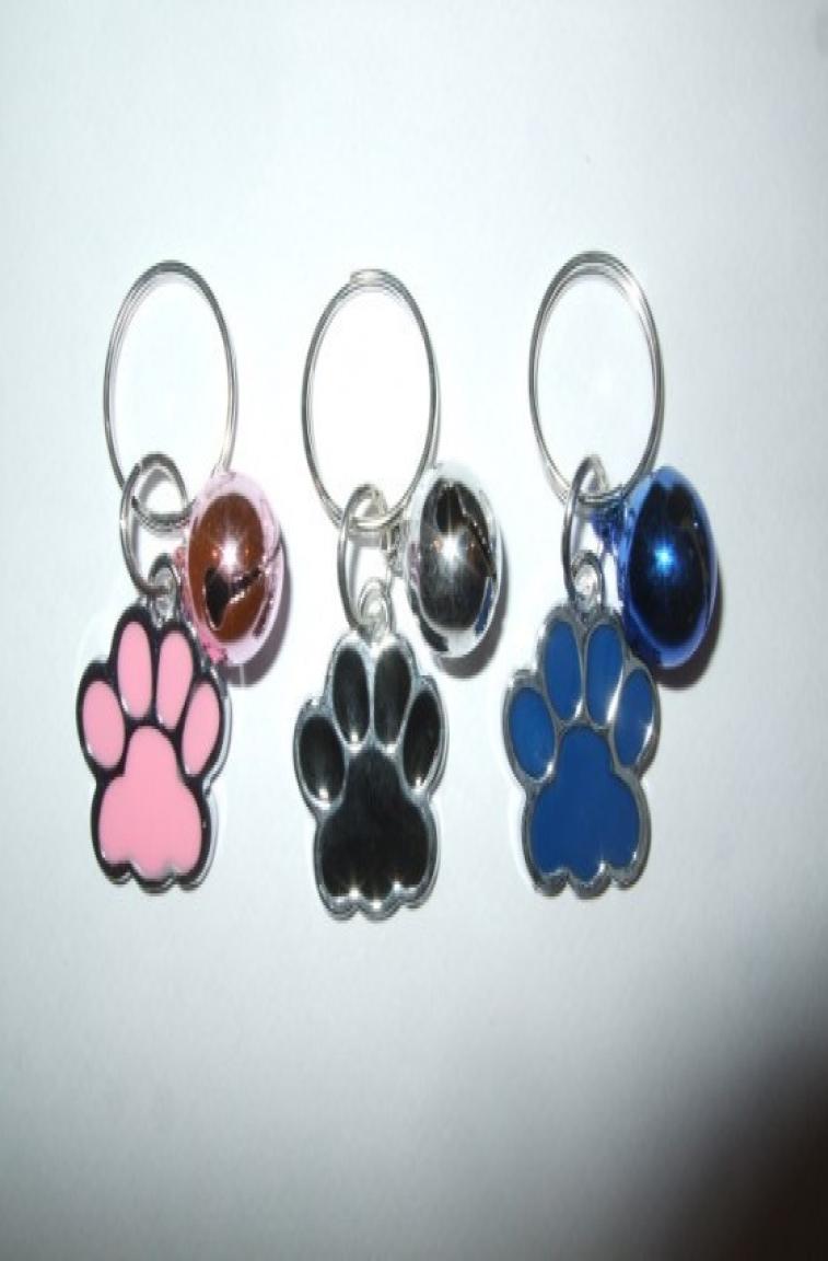 

50PCS Fashion Vintage Mixed Color Enamel Dog Paw Print Bell Charms Keychain Fit DIY Key Chains Accessories N8822539870