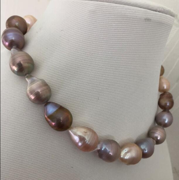 

Chains Gorgeous 13-16mm South Sea Multicolor Pearl Necklace 18inch 36"