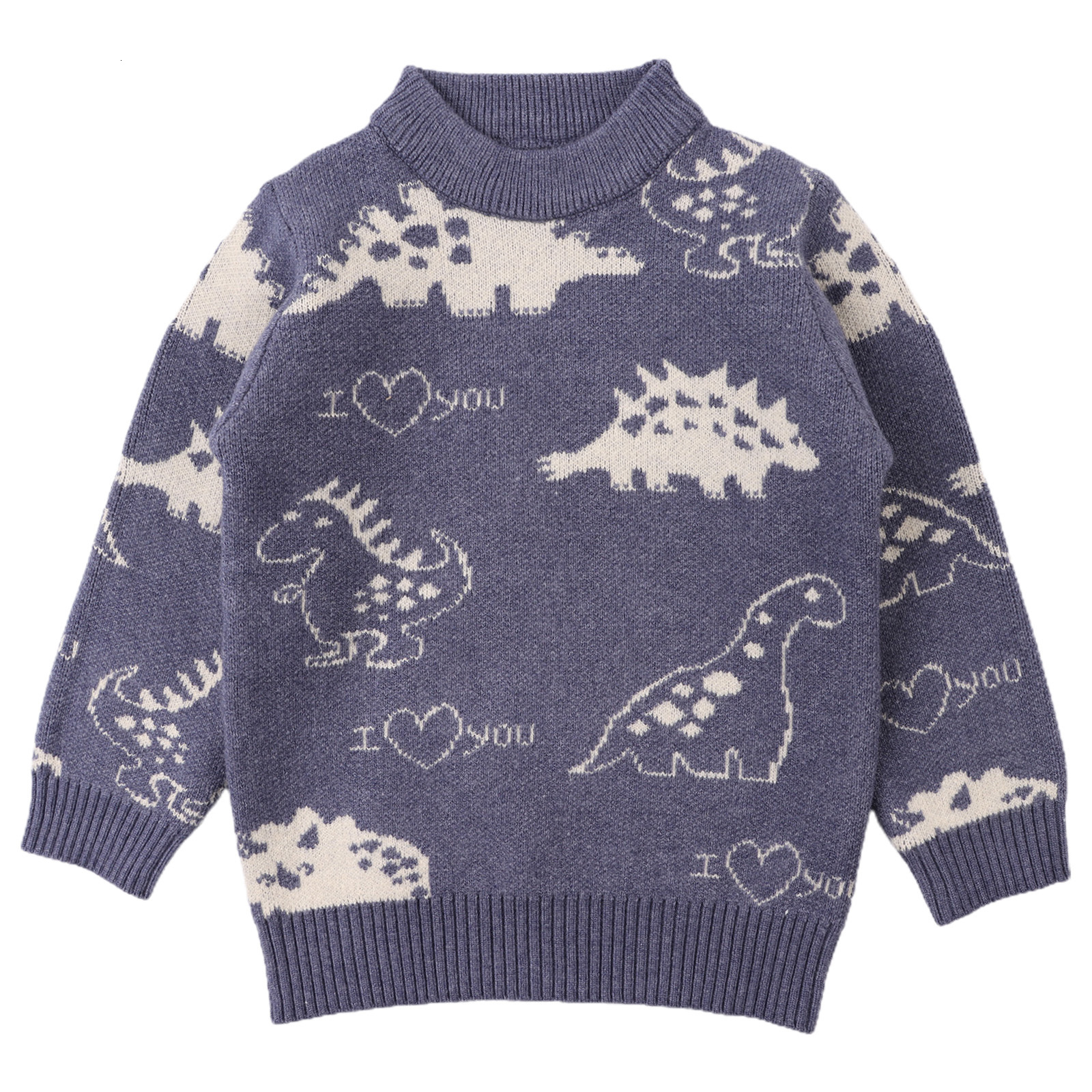 

Pullover JANGANNSA Winter Baby Boy Dinosaur Sweater Toddler Girl ONeck Soft Pullover Infant Knitted Fall Sweater 221114, Dinosaur navy