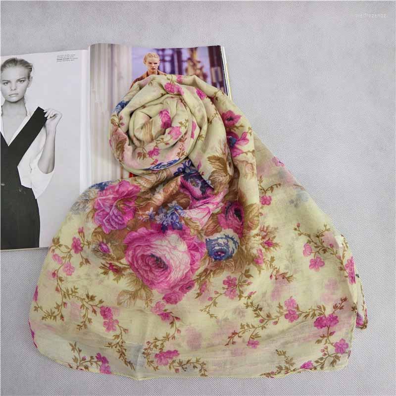 

Scarves Scarf Porcelain Floral Viscose Shawls Muslim Head Muffler Wraps Long