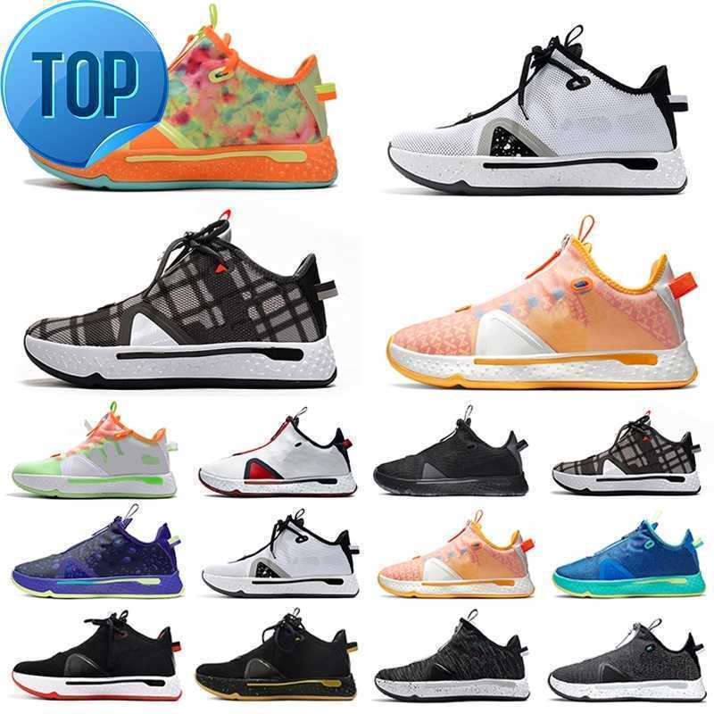 

TOP Basketball Shoes Pg4 Trainers Sports Sneakers Triple Black Plaid Orange Gatorade Paul George Pg 4 Mens Iv Pcg Usa Bred Oreo, Color#19