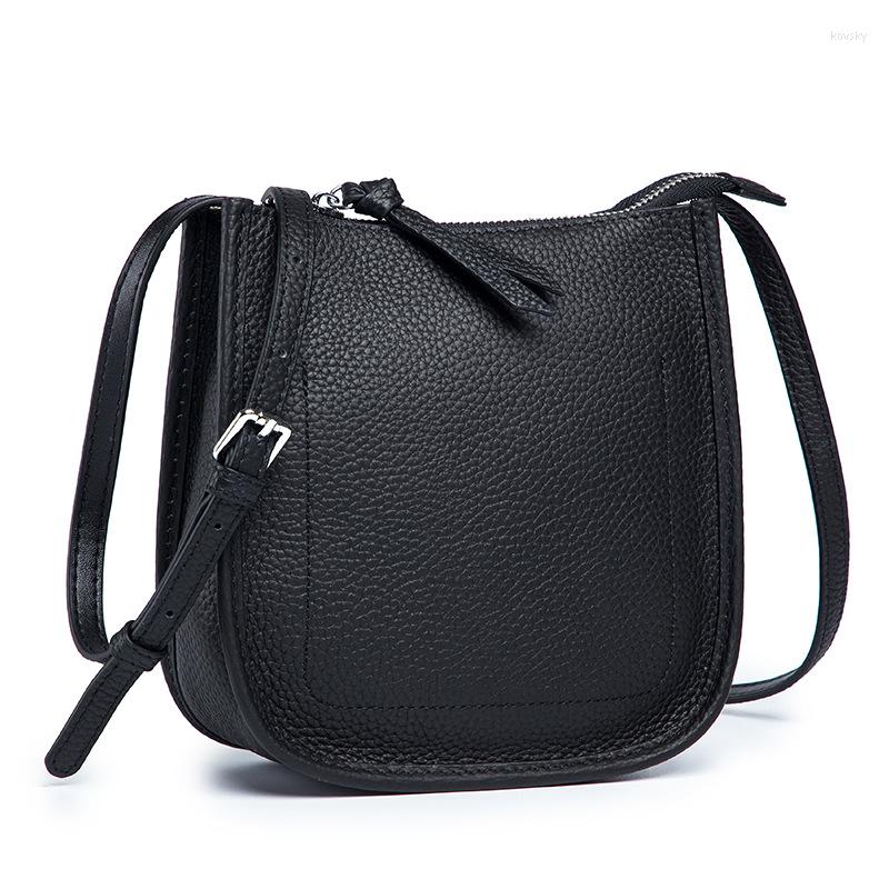 

Evening Bags First Layer Cowhide Women Square Shoulder Genuine Leather Ladies Tote Bag Small Crossbody 2023, Black