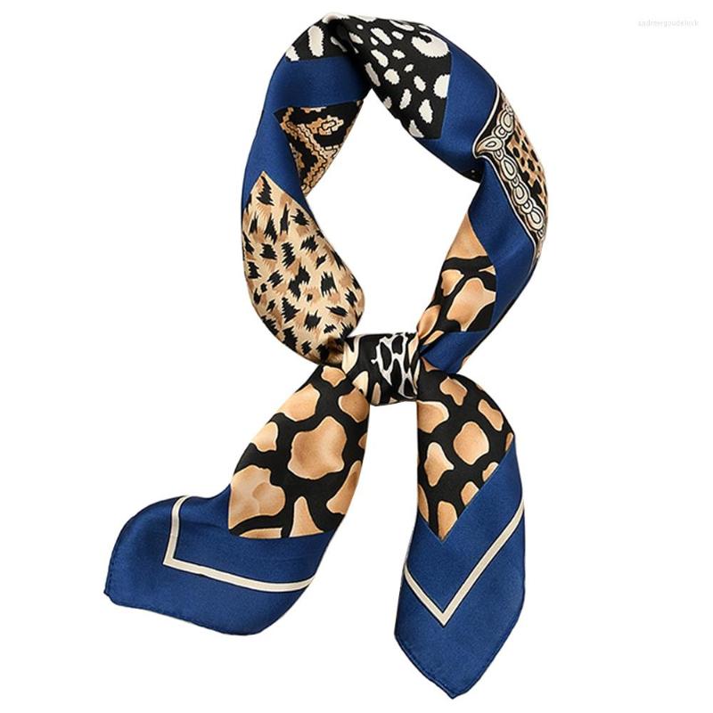 

Scarves Design Print Summer Women Silk Scarf Square Hijab Foulard Femme Leopard Bandanas Shawl Wraps Female Luxury Headband Neckerchief