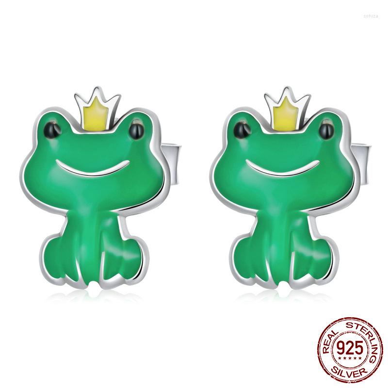 

Stud Earrings Fun Little Frog Exquisite Fashion Silver QW040