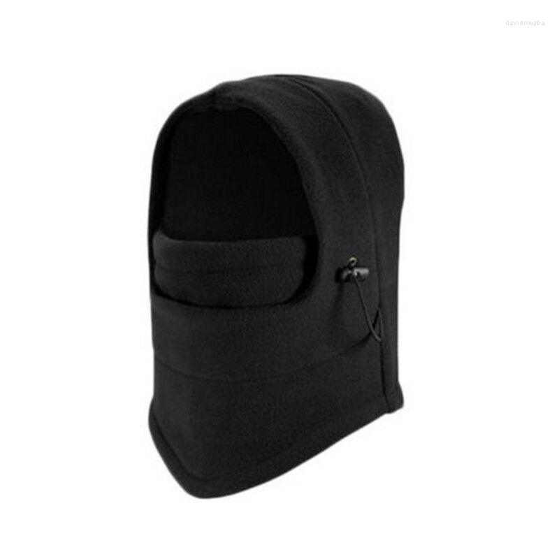 

Berets Men's Full Face Fleece Cap Snow Windproof Warmer Balaclava Biker Winter Ski Hat, Black
