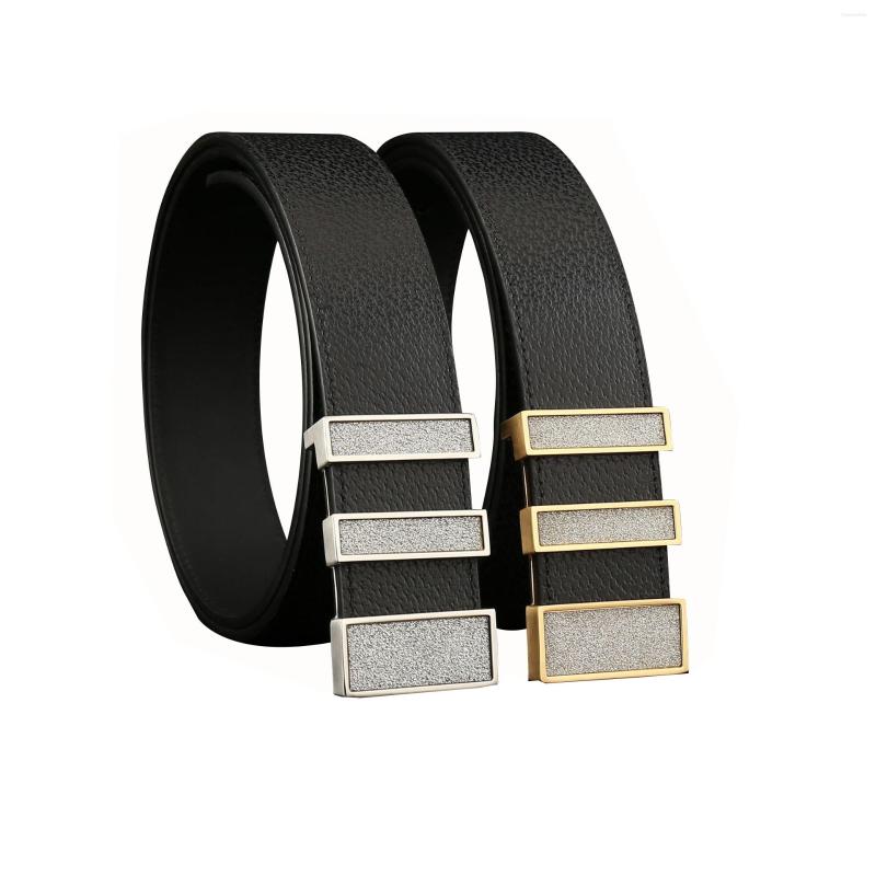 

Belts High Quality Men Belt Creative Male Cowskin Genuine Leather Boys Waist Man For, Black