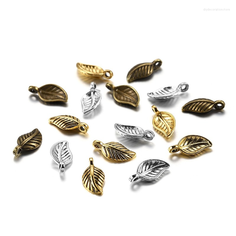 

Charms 60pcs 15 7mm Leaves Floating For DIY Fashion Drop Earrings Jewelry Making Accessories Tree Leaf Pendants