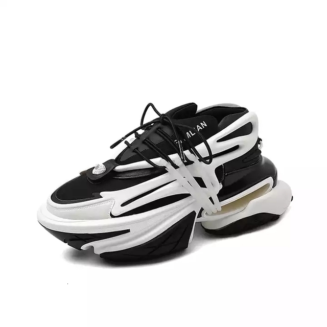 

Dress Shoes RASMEUP Fashion Breathable Women's Luxury Mesh Designer Running Sneakers Casual Bullet Spaceship Chunky Shoes for Men 221115, Black