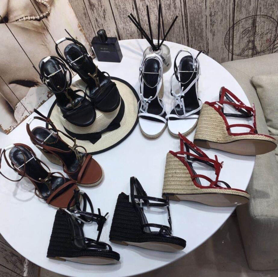 

Luxurys Women's Wedge Sandals High Heels Sandals Casual Shoes Large Designer Brand Ladies Gladiator Platform Buckle Strap Peep Toe Thick Bottom With Box