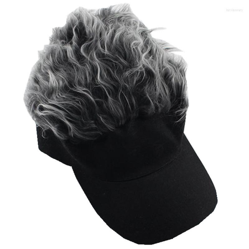 

Ball Caps Fashion Novelty Baseball Cap Fake Flair Hair Sun Visor Hats Men's Women's Toupee Wig Funny Loss Cool Gifts, Brown
