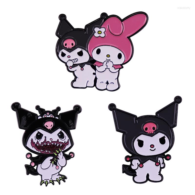 

Brooches Kawaii Kur0mi Enamel Pin Cute Cartoon Brooch BFF Gift