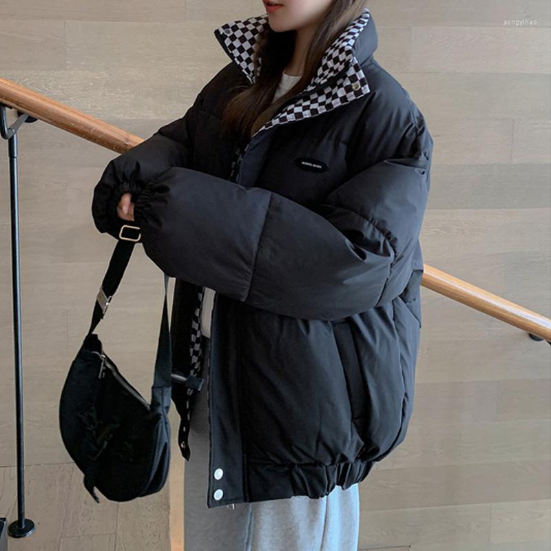 

Women' Trench Coats Fashion Stand Collar Brown Black Cotton Padded Lady Down Jacket Warm Thick Winter Coat Women Parkas Elegant Zipper, Jingm 209 kafei