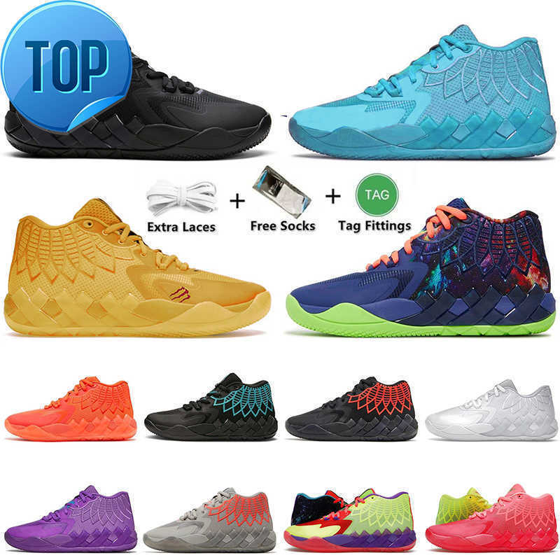 

TOP Men LaMelo Ball 1 MB.01 Basketball Shoes Rick and Morty Rock Ridge Red Trainers Sports Sneakers, A#1 rick and morty 40-46