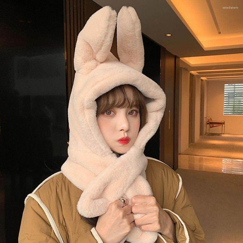 

Berets Fashion Warm Cute Plush Ear Hat Beanies Caps Earflap Earmuff Winter Hats, Pink