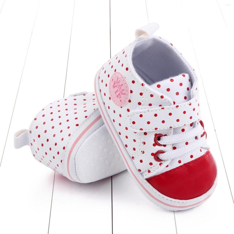 

Athletic Shoes Baywell Autumn Baby Boys Girls Polk Dot Print Canvas Anti-Slip Casual Sneakers Toddler Soft Soled First Walkers