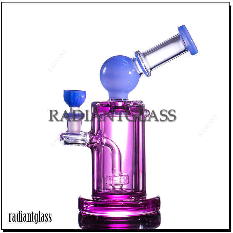 

Hookahs Glycerin glass bong showerhead smoking water bongs bent style handblown for tobacco dry herb