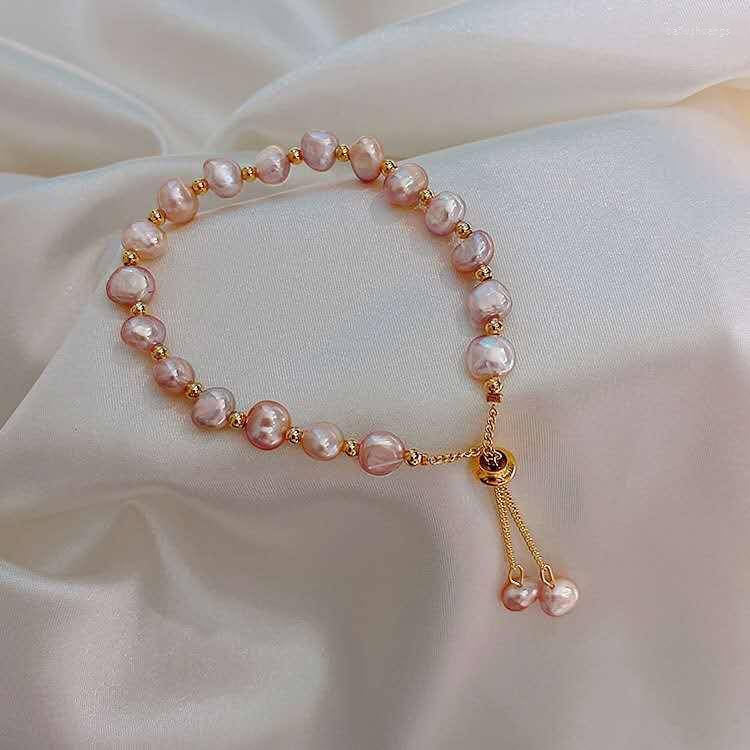 

Charm Bracelets 2022 Baroque Pearl Bracelet Sexy For Woman Korean Jewelry Fashion Lady Temperament