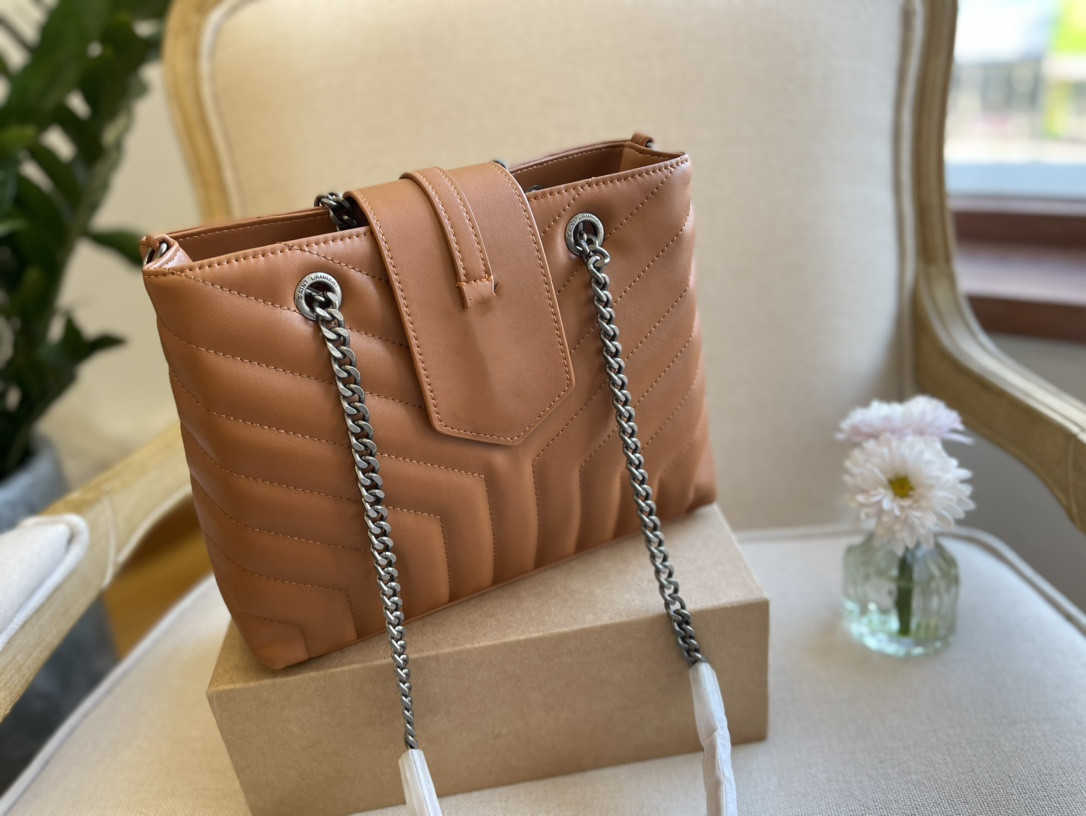 

classic women LOULOU Quilting Totes bag Fashion Shopping Satchels Soft lambskin crossbody messenger bags Luxury Designer satchel handbagbagss bagss, Red size 25x20x9cm