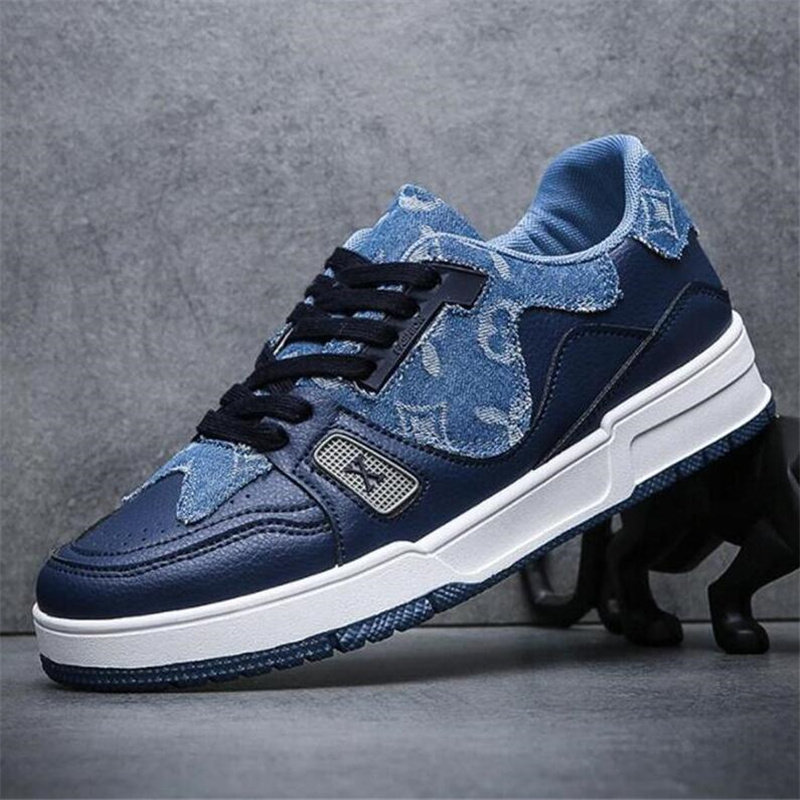 

2022 New Luxury Brand Men's Sneakers Women Sport Shoes Pu Leather Running Tennis Low Top Thick Bottom Sports Man Shoes, 01